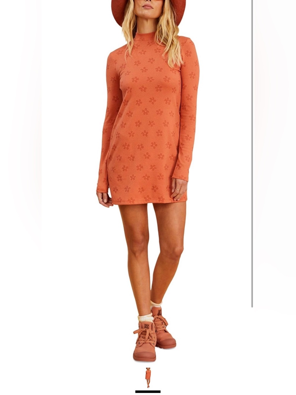 NWT Billabong x The Salty Blonde Coconut Flowers Printed Mock Neck Dress- Size S